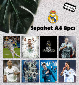 WALL DECOR POSTER REAL MADRID TERBARU / HIASAN DINDING TRENDY +FREE STIKER/ FREE CUSTOM/ HIASAN DINDING DEKORASI RUANGAN/ POSTER TEMPEL AESTHETIC