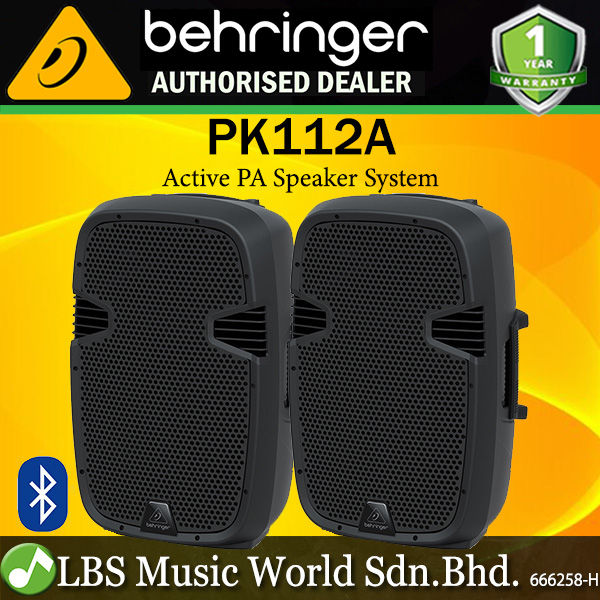 Behringer PK112A 600 Watt 12 Inch Active PA Speaker System with ...