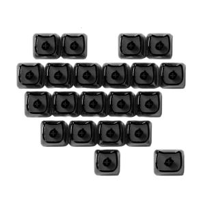 Portable 21 Key Love No Carveds Transparents PC Keycaps Backlit MAO Profile For Night Typing Coding Students