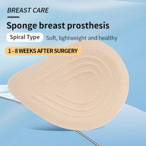 Soft Cotton Breast Prosthesis for Women Post-Surgery Silicone-Free Light Sponge Artificial Breast Postoperative Special Lightweight Fake Chest Pad(One Piece)
