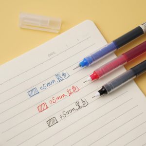 Straight liquid rolling ball pen 0.5mm student examination quick-drying large-capacity office signature pen smooth neutral pen wholesale/直筒液体滚球笔0.5毫米学生考试快干大容量办公签字笔光滑中性笔批发