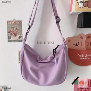 [COD] Bsuimki Harajuku Nhật Bản Dễ Thương Vải Giản Dị Tuổi Teen Trường Túi Thẩm Mỹ Ngọt Ngào Messenger Túi Công Suất Lớn Mới Y2K Phụ Nữ Vai Túi