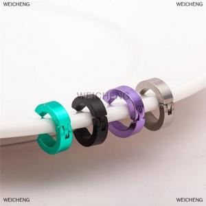 [COD] WEICHENG Man Titanium Steel Ear Clip Without Pierced EarsBuckle Women Earrings Jewelry