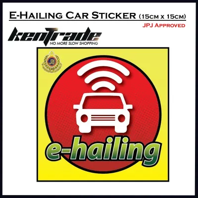Ready Stock Car Sticker 1pcs sticker e-hailing pelekat cermin pengenalan khas kenderaan ehailing untuk grabcar mycar