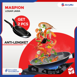 Maspion Teflon Frypan Set Hitam 2in1 18cm dan 23cm Wajan Penggorengan Anti Lengket
