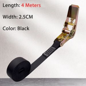 Car Tow Rope High Strength Strong Ratchet Strap Truck Straps Cargo Strap Buckle Tie-Down Belt