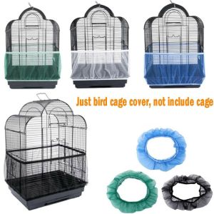 Bird Cage Accessories Seed Catcher Guard Nylon Mesh Bird Cage Cover Bird Cage Net Parrot Bird Supplies Shell Skirt Net W3DD