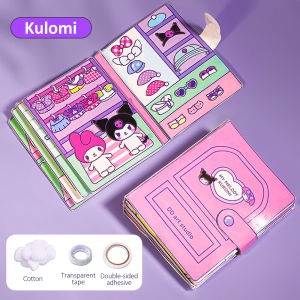 Payoe DIY Quiet Book Sanrio Melody Kuromi Quiet Book Homemade Book Laminated Dolls With Velcro Tape