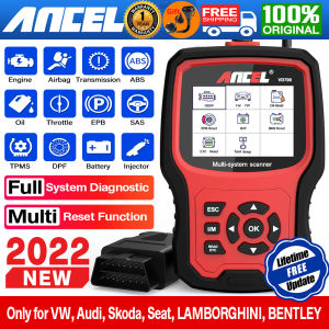 ANCEL VD700 OBD2 Scanner For VGA All Car Full System Diagnostic Tool Support 8+ Reset Funtions Injector Coding For VAG VW Audi Skoda Seat and More Car Brands Automotive OBD 2 Fast Scan Diagnosis Tool