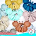 Akio Baby Kiara Crab Design Silicone Suction Plate with Spoon and Fork. 