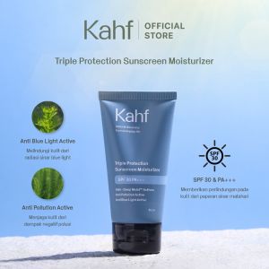 Kahf Triple Protection Sunscreen Moisturizer SPF 30 PA+++ 30 ml - Perawatan Wajah Sunscreen Pria/kahf sunscreen moisturizer