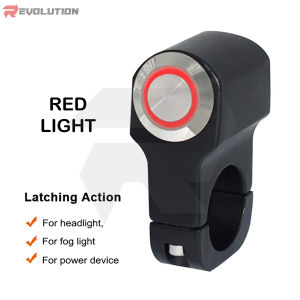 REVO 9553 Alloy Handlebar 3 wire switch with LED Light Clamp on off Motorcycle