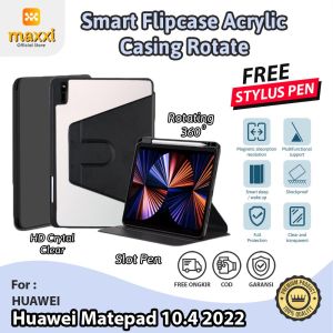 Huawei MatePad 10.4 inch 2022 Premium Flip Case Acrylic Casing Rotate Stand Standing Slot Pen Cover Kesing