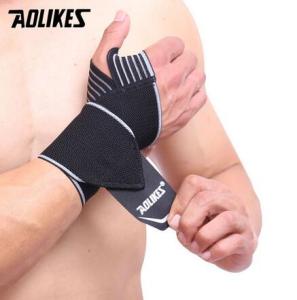 AOLIKES  Adjustable Opening Design Weight Lifting Wristband Wrist Support Brace Straps Wraps