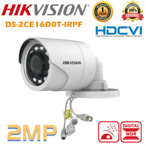 Hikvision CCTV DS-2CE16D0T-IRPF 2MP Full HD Smart IR 20m Bullet Camera IR Night Vision Outdoor Waterproof CCTV Camera