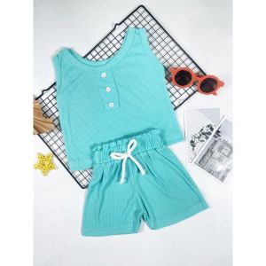 Set Anak Singlet Andine RIB / Setelan Singlet Balita Polos 1-5 THN