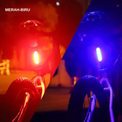 Lampu Sepeda Depan Belakang LED 2 Warna USB Rechargeable 100 Lumens Waterproof Bicycle tail light