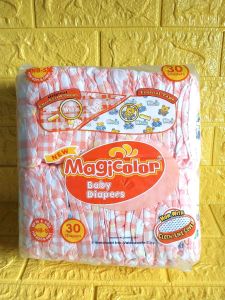 MAGICOLOR Baby Disposable Diaper [Frontal Tape] (Size: NB-Small)- 1 Pack