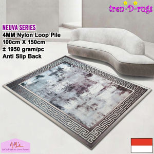 Tren-D-rugs Karpet eropa modern permadani abstrak alas ruang tamu anti slip 100 cm x 150 cm - NMs