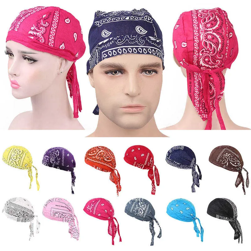 Ready!】Quick Dry Pure Cycling Durag Head Scarf Summer Sweatproof Men  Running Riding Bandana Headscarf Ciclismo Pirate Cap Headband Sports Hat