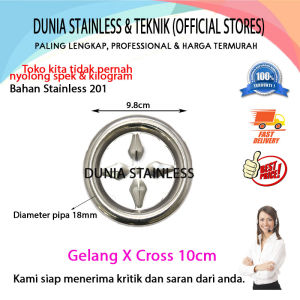 Gelang X Cross 10cm 201 aksesoris stainless