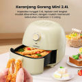 SAMONO Mini Air Fryer 2.4 Liter Low Watt Mesin Penggorengan Tanpa Minyak Garansi Resmi 1 Tahun SW-AFG24. 