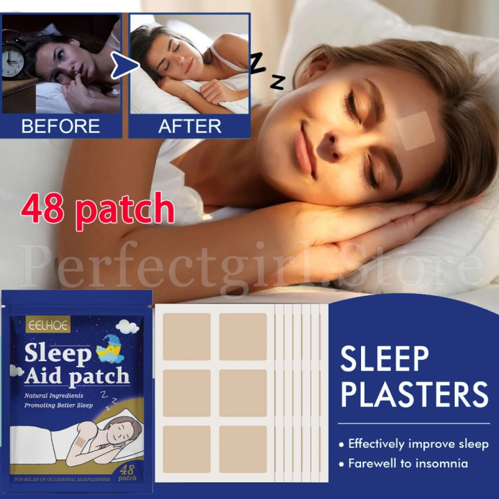 [ Isi 48pcs ]  Bantu Susah Tidur Insomnia Koyo Sleep Patch Obat Biar Bisa Tidur Lelap Nyenyak Sleeping Patch Suplemen Melatonin COD