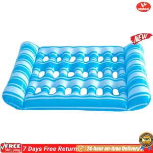 [VOF] Hammock Recliner Chair PVC Inflatable Water Sleeping Bed Foldable Floating Lounger Air Mattress for Swimming Pool Party