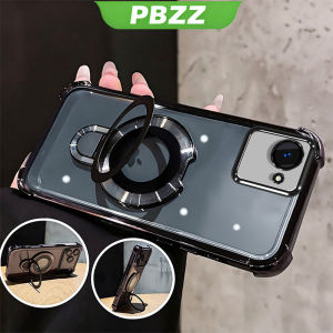 Ốp lưng PBZZ cho điện thoại Realme C30S C30 Realme NARZO 50i PRIME 5G chất liệu silicon mềm chống sốc thiết kế mới kiểu dáng thẩm mỹ trong suốt màu tím dễ thương có giá đỡ dành cho nữ SJXUZJ2