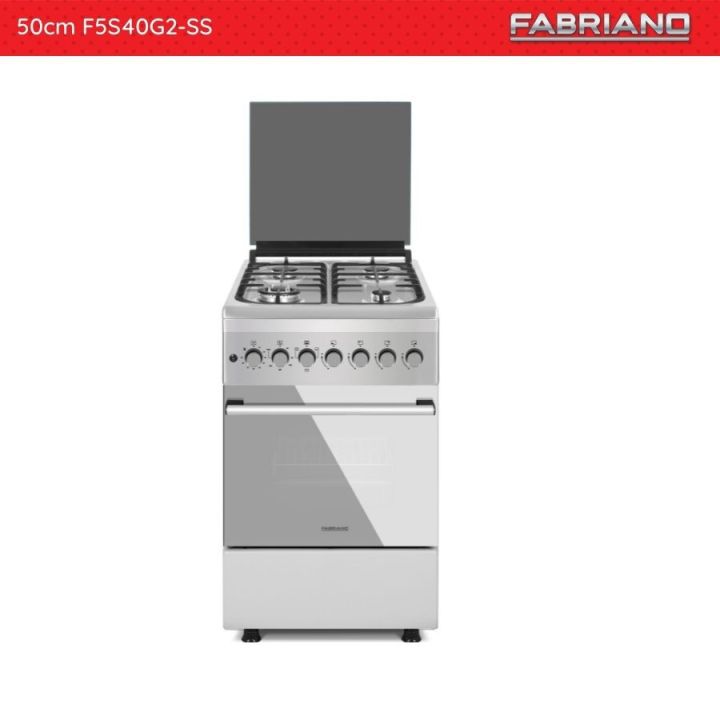 Fabriano Gas Range F5S40G2SS 50cm, 4 Gas Burners + Gas Oven Lazada PH
