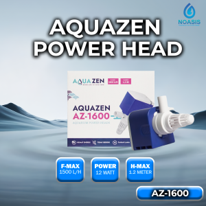 AQUAZEN Pompa Air Celup Akuarium Power Head AZ -1600 Hemat Energy 12 W Output 1500 L/h Ketinggian 1.2 M