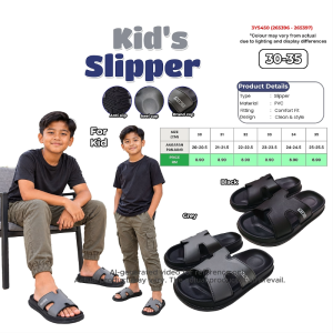 Kids Slipper Sandal Anti Slip Comfortable Fit PVC Casual Slippers Boys Girls Size 30-35