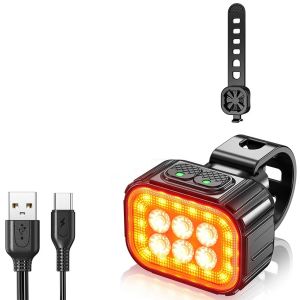 Bike Light Front and Rear Set USB Rechargeable Bicycle Headlight Taillight For MTB Road Scooter LED Night Riding Lamp Waterproof