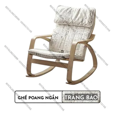 Ghế Poang Thư Giãn Bập Bênh ROYALDECORHN Ghế Bập Bênh Thư Giãn Nghỉ Ngơi Đọc Sách Xem Tivi - Nội Thất Phòng Khách Phòng Làm Việc