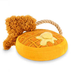 P.L.A.Y. Barking Brunch Dog Plush Toy | Squeaky Crinkle Brunch Toy | Small to Large Dogs