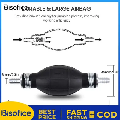 Bisofice Gasoline Manual Pump One Way Gasoline Fuel Transfer Pump Petrol Oil Liquid Siphon Hand Pump for Car Gas Tank Fish Tank