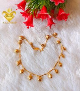 Gelang Kaki Wanita Gantungan Love Lapis Emas 18K