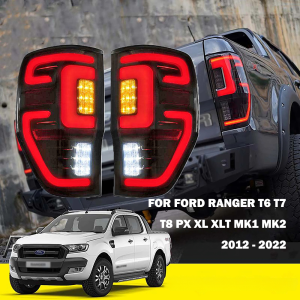 Ford Ranger Upgrade Tail Light for Ranger XLT XLS XL Wildtrak/Raptor T6 T7 2012-2022 V-land LED Smoke Type Taillight assembly Set