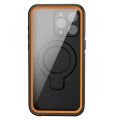 TELESIN Waterproof IP68 Phone Touch Sensitive Case Magnetic Ring Stand Shock Proof & Drop Resistant w/ Lanyard Strap for iPhone 15 P4-WTP-03. 