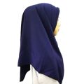 TUDUNG BIRU GELAP SEKOLAH KAIN LICIN KOSHIBO DUA LAPIS TUDUNG NAVY BLUE TUDUNG KADET POLIS TUDUNG PENGAWAS. 