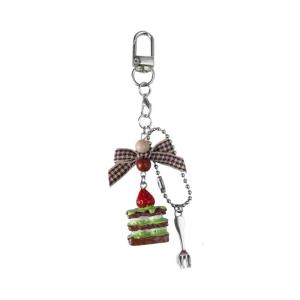 Unique Taro Inspired Napoleon Cake Phone Strap Handmade Decorative Accessory for Bags and Devices