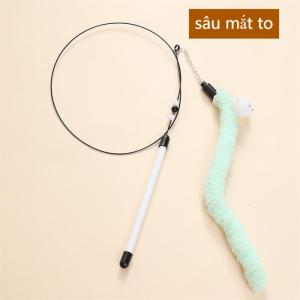 đồ chơi Cây câu mèo dài và lông vũ bằng thép - T3 PETS SHOP
