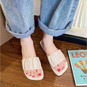 VEBLEN Sandal Flat Slides Selop Wanita Cewek Perempuan Fashion Gaya Korea Style Empuk Nyaman Lembut