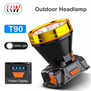 CCW T120 Headlamp Portable USB Rechargeable Headlight Torch Head Lamp Waterproof Light Flashlight LED Headlamp 500M Lighting