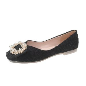 Free Shipping Pearl Slip-On Flats 2026 Spring New Collection Trendy Casual WomenS Shoes Perfect With Dresses Loafer Style