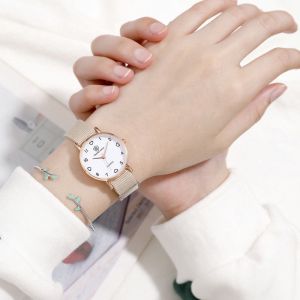 J173 Jam Tangan Kanvas Wanita Jam Analog Cewek Elegan Wrist Watch