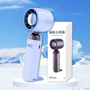 พัดลมมือถือ พัดลมเทอร์โบ พัดลมไอเย็น  ปรับความเร็วได้ 100 ระดับ พัดลมมินิ น้ำหนักเบา พกพาสะดวก