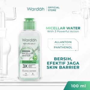 Wardah Nature Daily Aloe Seaweed Micellar Water 100 ML - Efektif Menjaga Skin Barrier