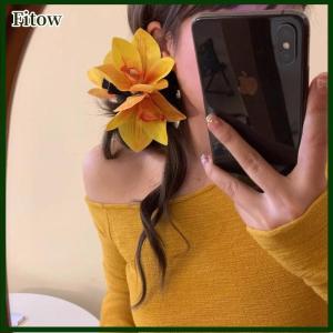 Fitow New Flower Hair Claws For Women Fashion Light Luxury Side Clips French Elegant Temperament Head Accessories