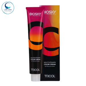Màu Nhuộm Tricol Biosky Color Cream Nhuộm Tóc Mền Mượt Phủ Bạc & Bền Màu 100ml